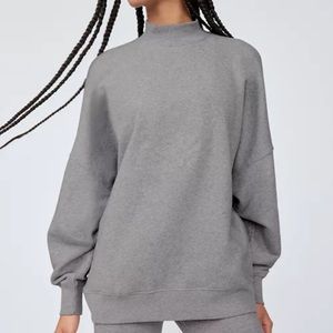 Aritzia TNA Cozy Fleece Mega Mock Sweatshirt